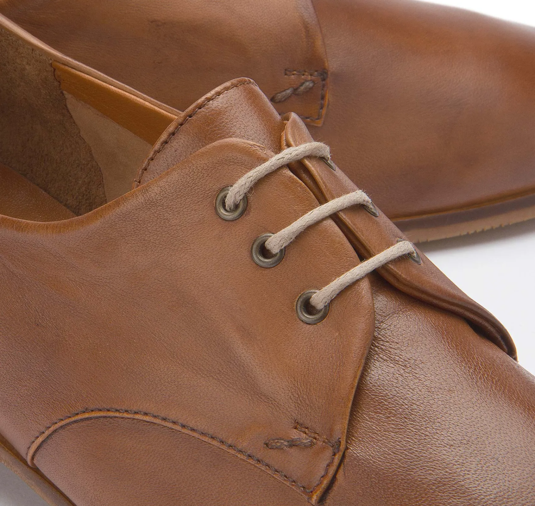 Schnürschuhe|Everybody Schnürschuh in Übergrößen Braun