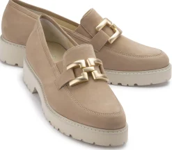 Slipper|semler Loafer in Übergrößen Beige