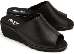 Sandalen|Pantoletten|semler Pantolette in Untergrößen Schwarz