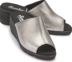 Sandalen|Pantoletten|semler Pantolette in Untergrößen Silber