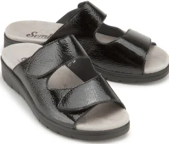 Sandalen|Pantoletten|semler Pantolette in Untergrößen Schwarz