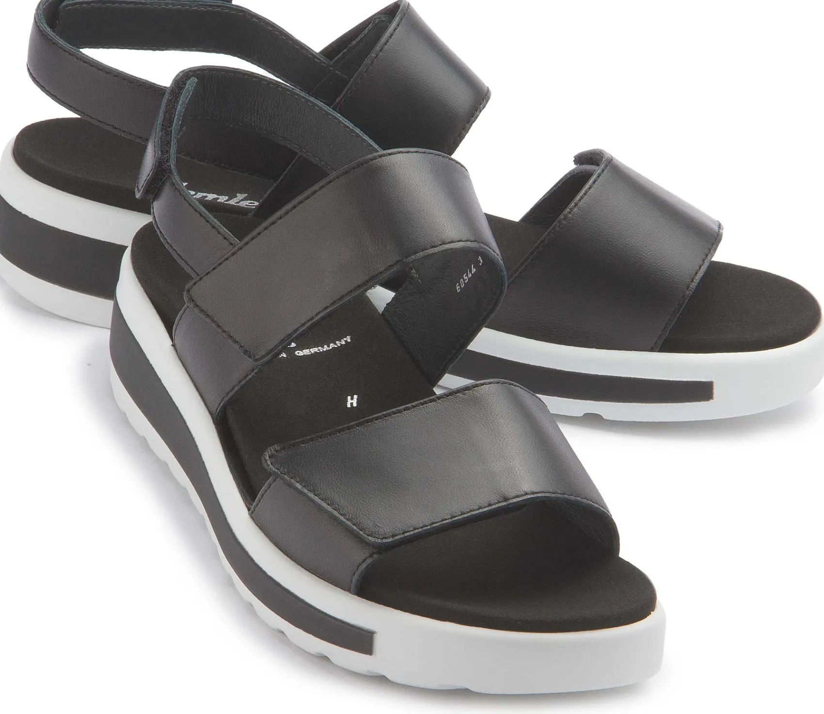 Sandalen|semler Sandale in Übergrößen Schwarz