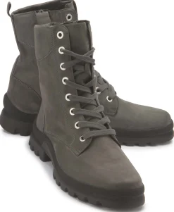 Stiefeletten|semler Schnürboot in Übergrößen Grau