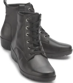 Stiefeletten|semler Schnürboot in Untergrößen Schwarz