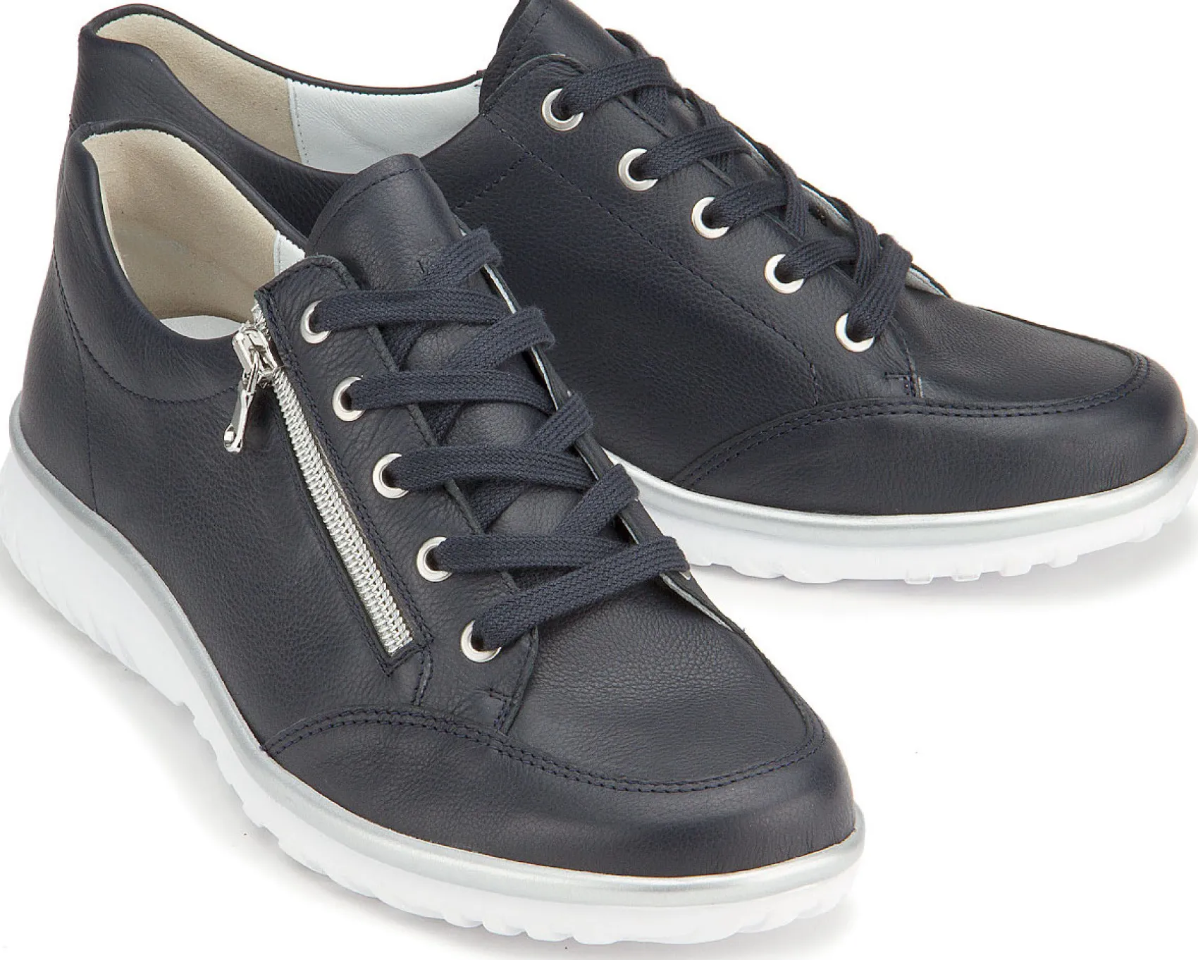 Schnürschuhe|semler Sneaker in Übergrößen Blau