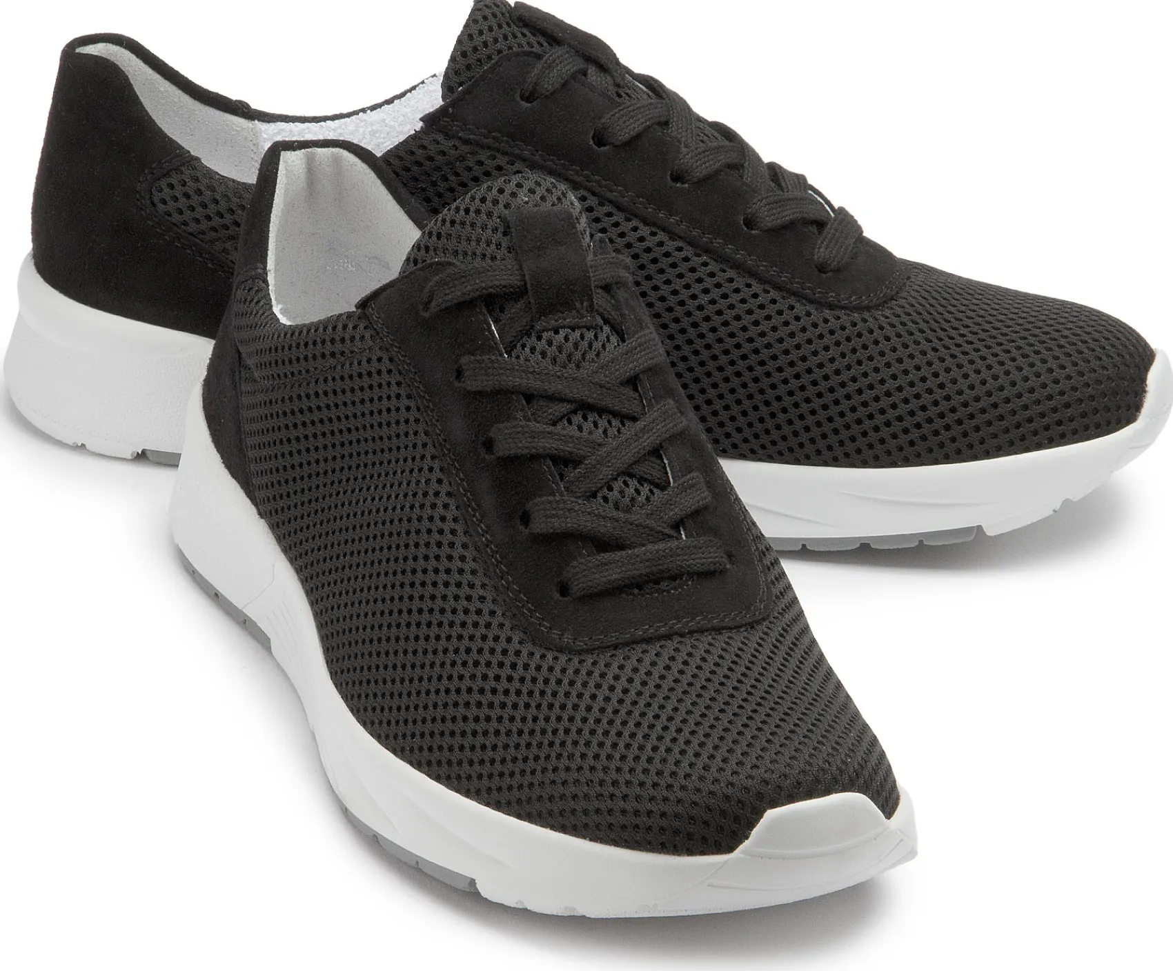 Sneaker|Schnürschuhe|semler Sneaker in Übergrößen Schwarz