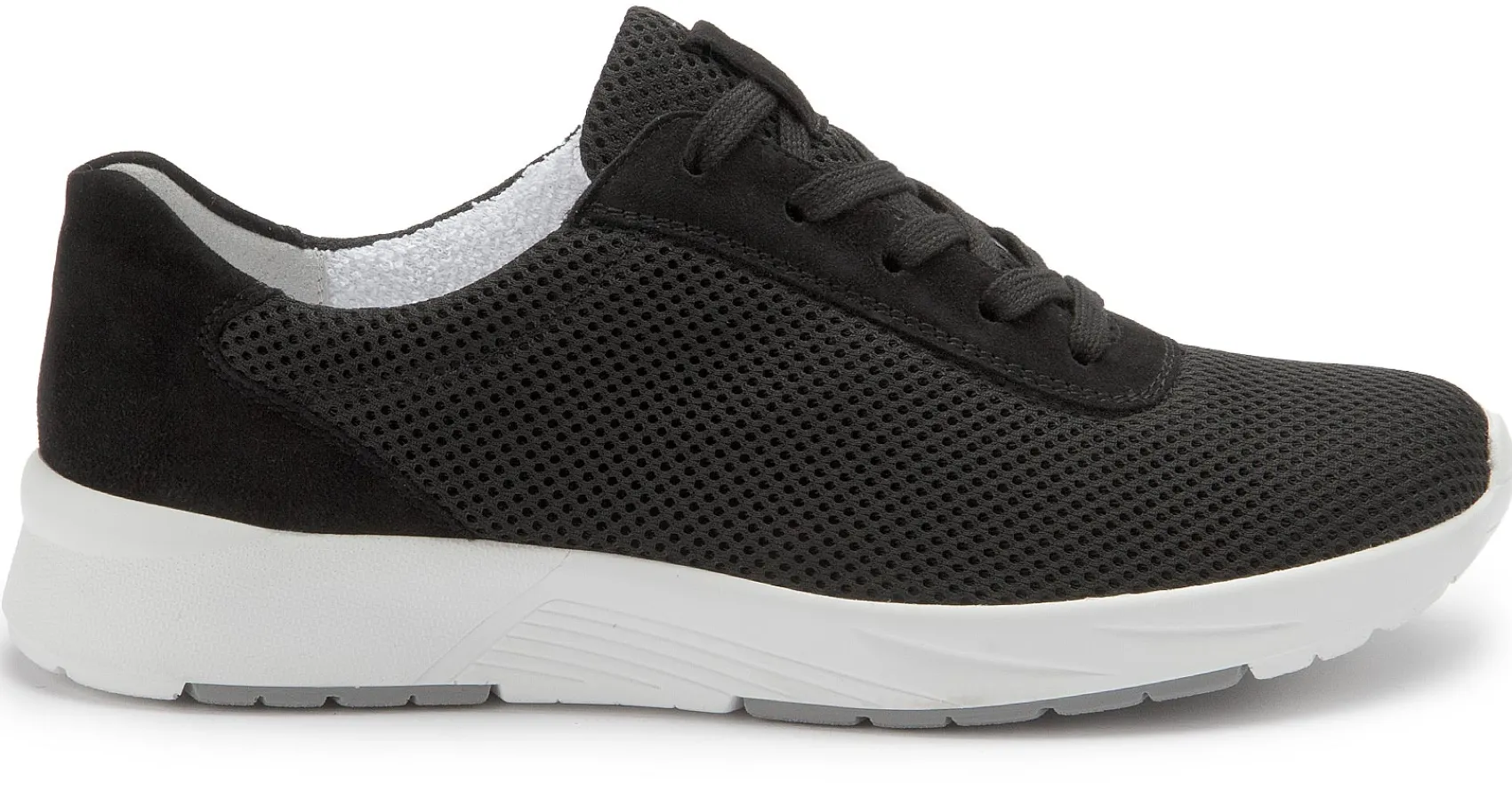 Sneaker|Schnürschuhe|semler Sneaker in Übergrößen Schwarz