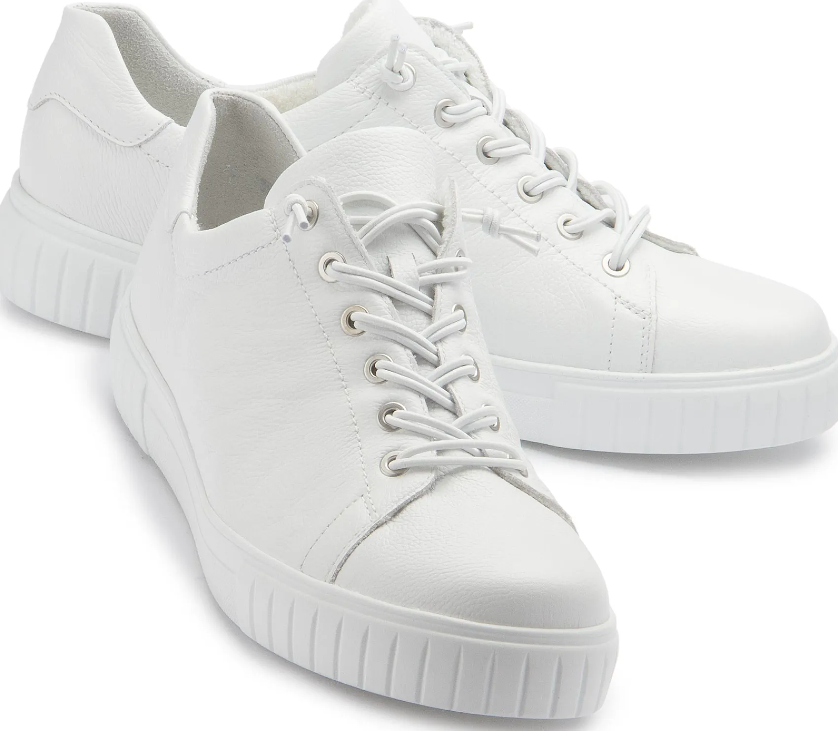 Sneaker|Schnürschuhe|semler Sneaker in Übergrößen Weiß