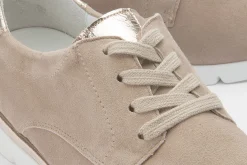 Sneaker|Schnürschuhe|semler Sneaker in Übergrößen Beige
