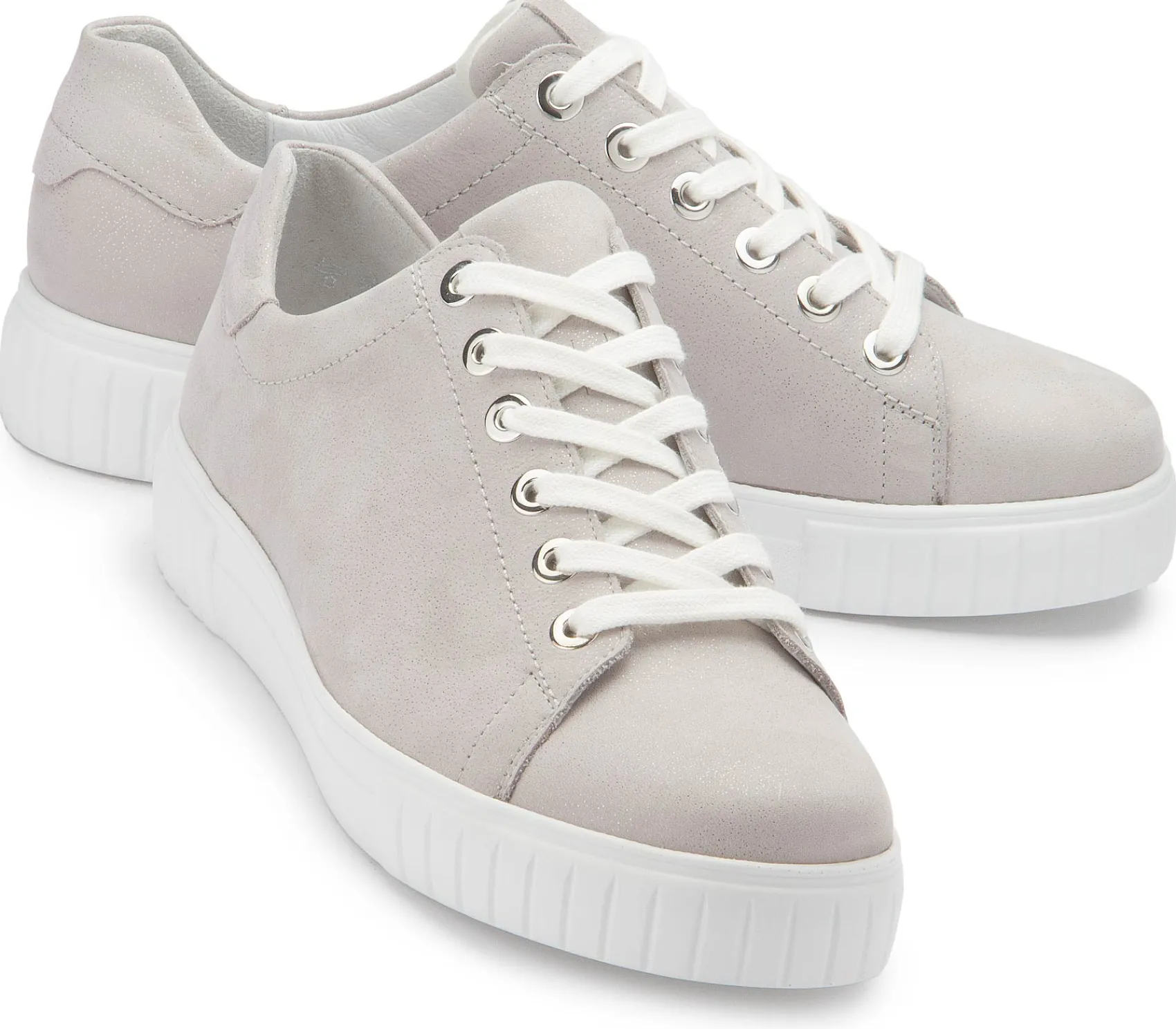 Sneaker|Schnürschuhe|semler Sneaker in Übergrößen Beige