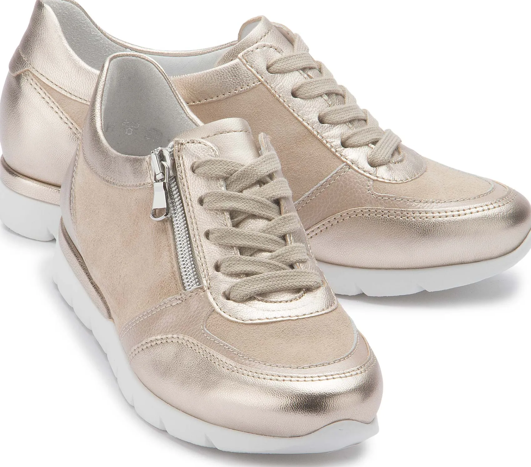 Sneaker|Schnürschuhe|semler Sneaker in Untergrößen Beige