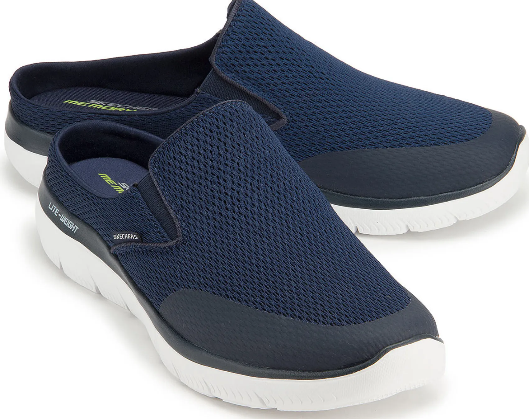 Slipper|Hausschuhe|Skechers Clog in Übergrößen Blau