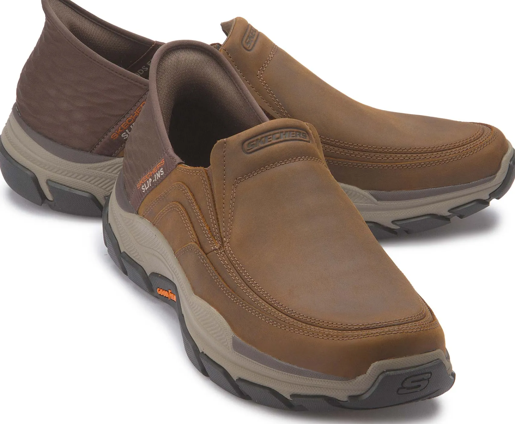 Slipper|Skechers Slip-in in Übergrößen Braun