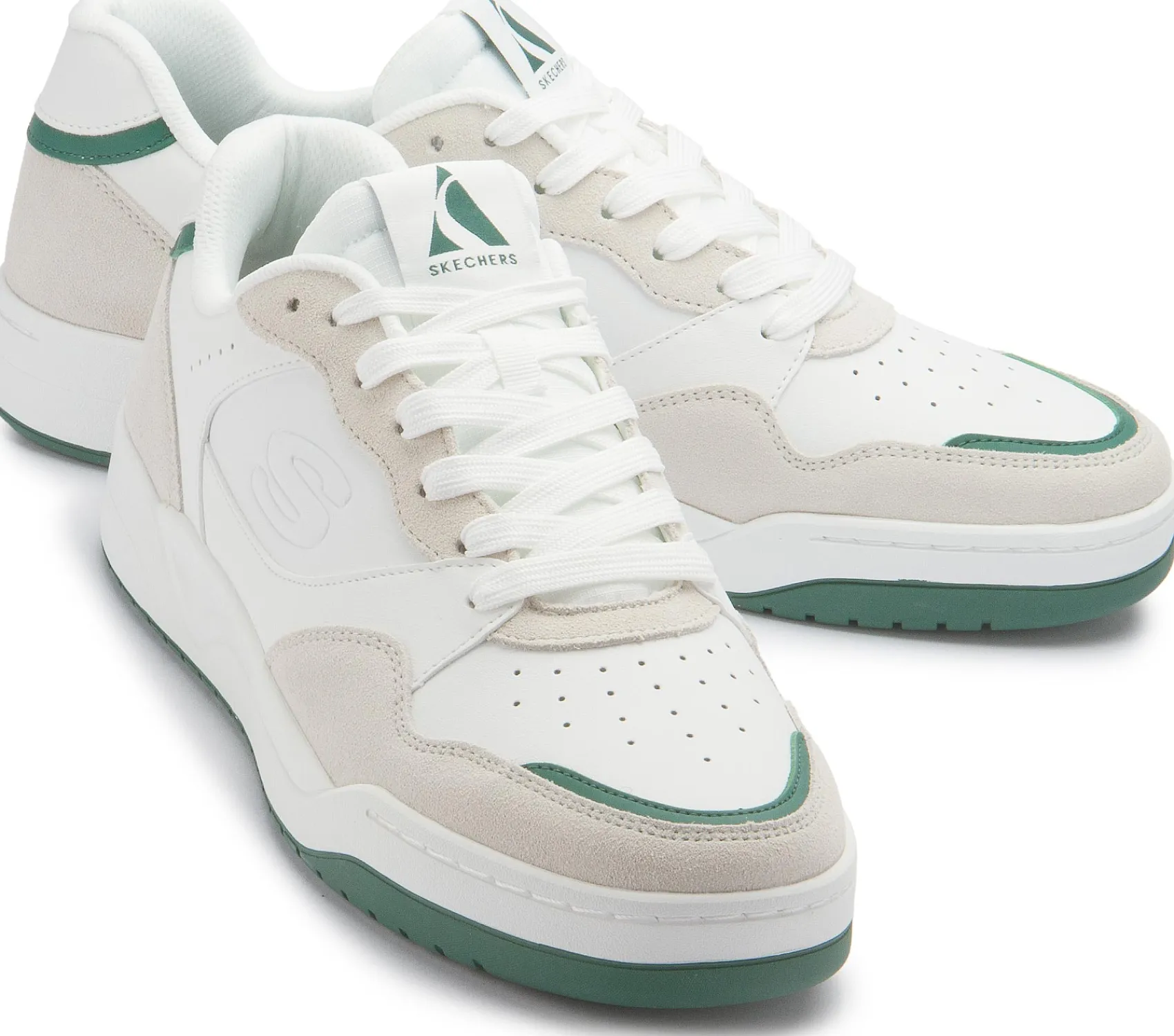 Sneaker|Schnürschuhe|Skechers Sneaker in Übergrößen Weiß