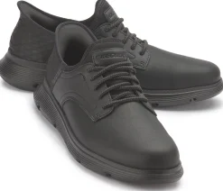 Schnürschuhe|Sketchers Schnürschuh in Übergrößen Schwarz