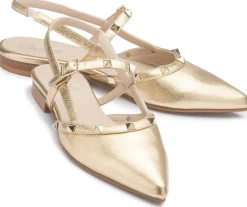 Sling|Sandalen|Horsch Schuhe Sling in Übergrößen Gold