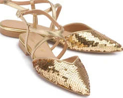 Sling|Sandalen|Horsch Schuhe Sling in Übergrößen Gold