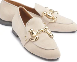 Slipper|Horsch Schuhe Slipper in Übergrößen Beige