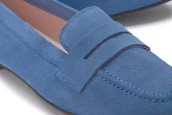 Slipper|Horsch Schuhe Slipper in Übergrößen Blau