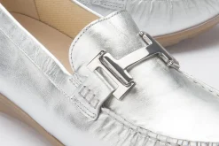 Slipper|Gabor Slipper in Übergrößen Silber