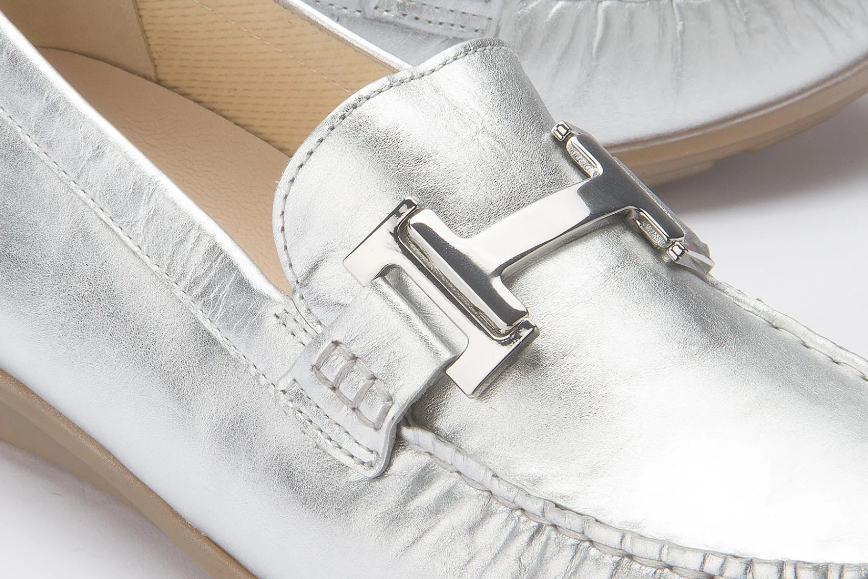 Slipper|Gabor Slipper in Übergrößen Silber