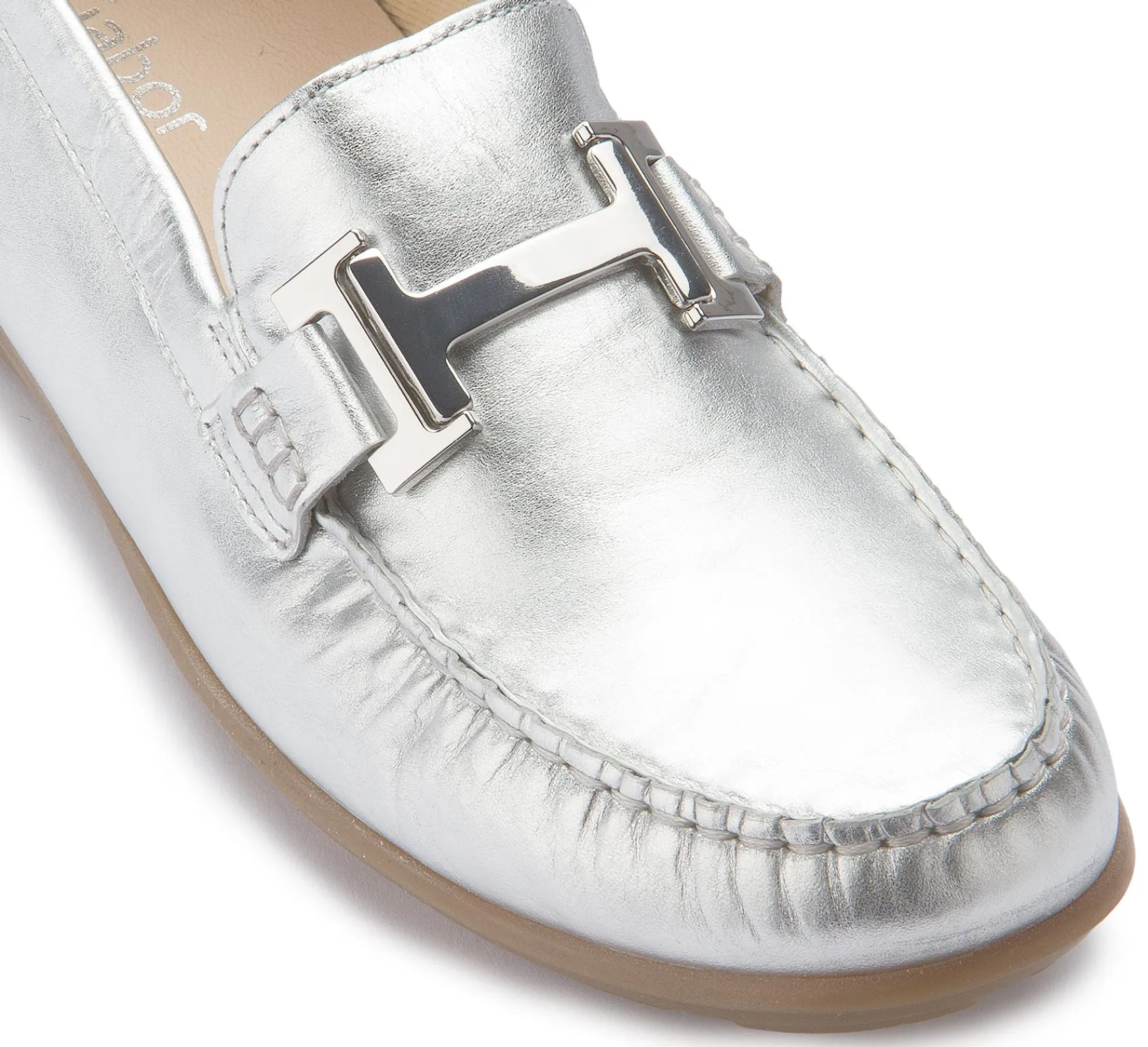 Slipper|Gabor Slipper in Übergrößen Silber