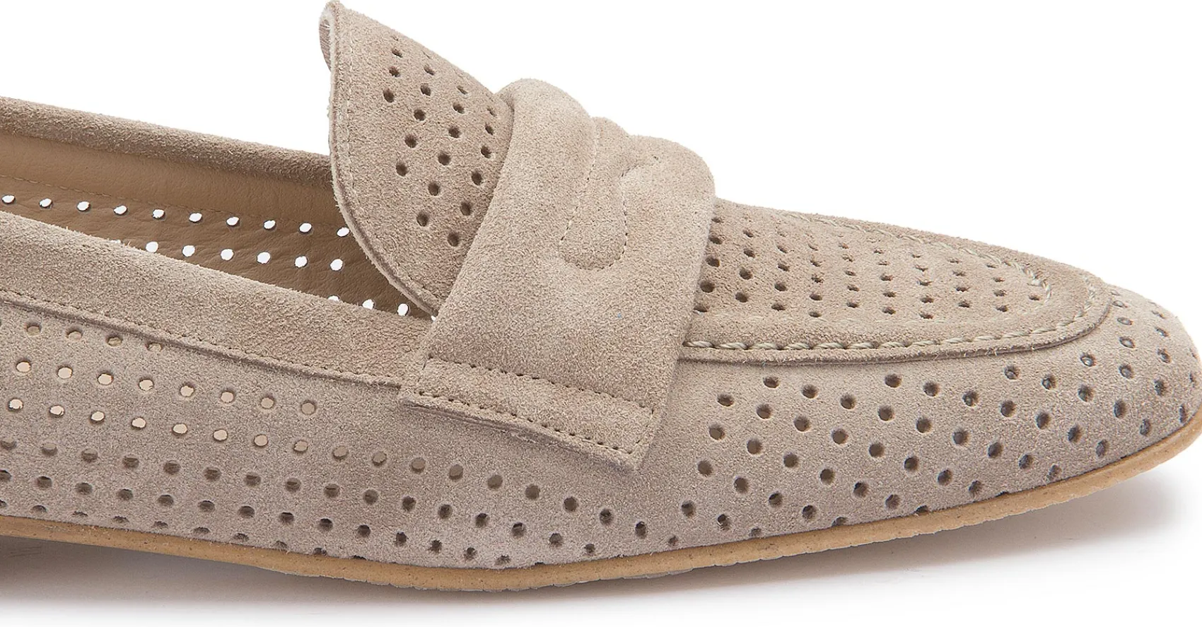 Slipper|Horsch Schuhe Slipper in Übergrößen Beige