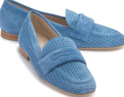 Slipper|Horsch Schuhe Slipper in Übergrößen Blau
