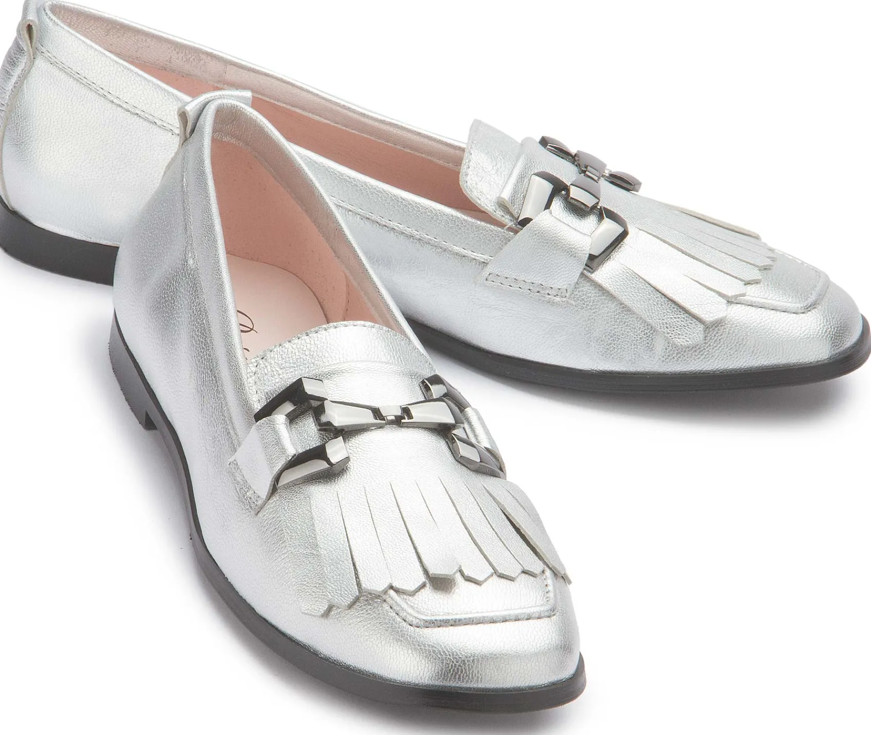 Slipper|Horsch Schuhe Slipper in Übergrößen Silber