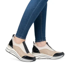 Sneaker|Slipper|Remonte Slipper in Übergrößen Beige