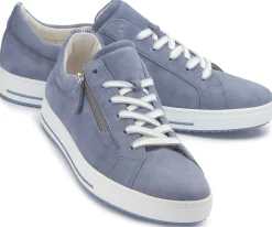 Sneaker|Schnürschuhe|Gabor Sneaker in Übergrößen Blau
