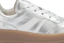 Sneaker|Schnürschuhe|Gabor Sneaker in Übergrößen Silber