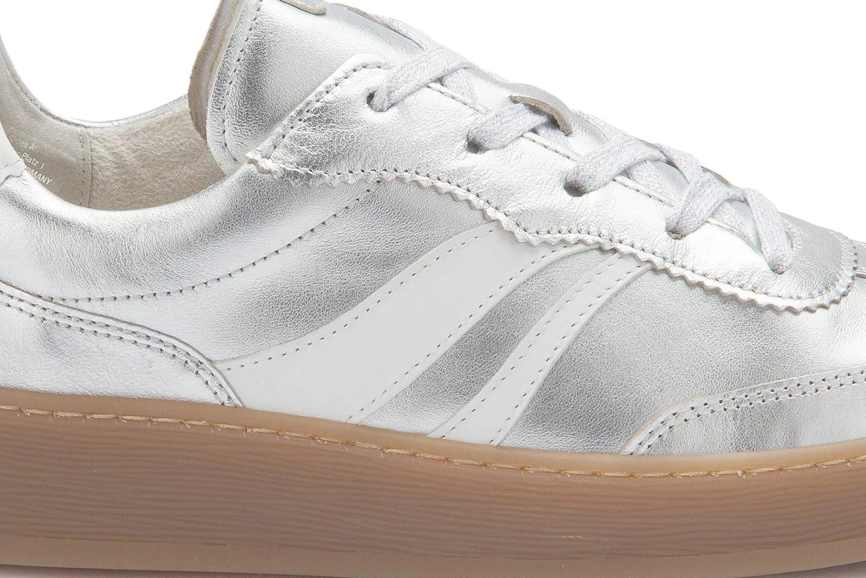 Sneaker|Schnürschuhe|Gabor Sneaker in Übergrößen Silber