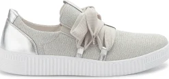 Sneaker|Schnürschuhe|Gabor Sneaker in Übergrößen Silber