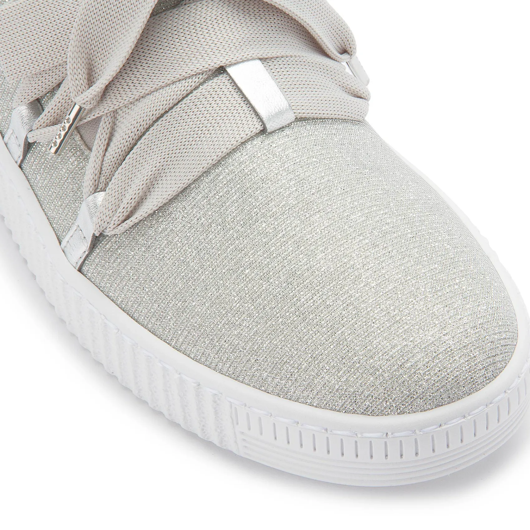 Sneaker|Schnürschuhe|Gabor Sneaker in Übergrößen Silber