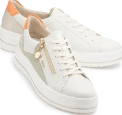 Sneaker|Schnürschuhe|Remonte Sneaker in Übergrößen Beige