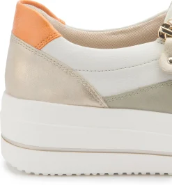 Sneaker|Schnürschuhe|Remonte Sneaker in Übergrößen Beige