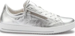 Sneaker|Schnürschuhe|Gabor Sneaker in Übergrößen Silber