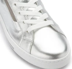 Sneaker|Schnürschuhe|Gabor Sneaker in Übergrößen Silber