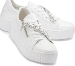Sneaker|Schnürschuhe|Gabor Sneaker in Übergrößen Weiß