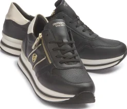 Sneaker|Schnürschuhe|Remonte Sneaker in Übergrößen Schwarz