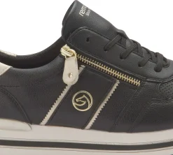 Sneaker|Schnürschuhe|Remonte Sneaker in Übergrößen Schwarz