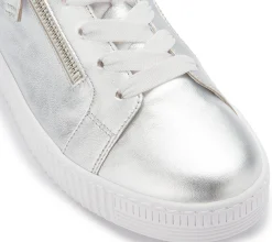 Sneaker|Schnürschuhe|Gabor Sneaker in Übergrößen Silber