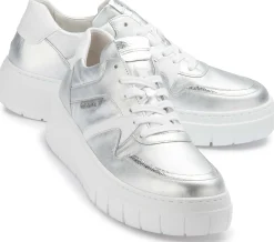 Sneaker|Schnürschuhe|Gabor Sneaker in Übergrößen Silber