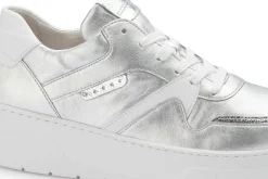 Sneaker|Schnürschuhe|Gabor Sneaker in Übergrößen Silber