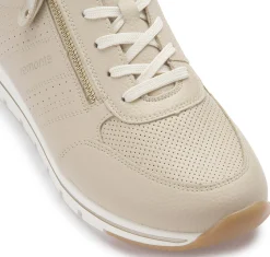 Sneaker|Schnürschuhe|Remonte Sneaker in Übergrößen Beige