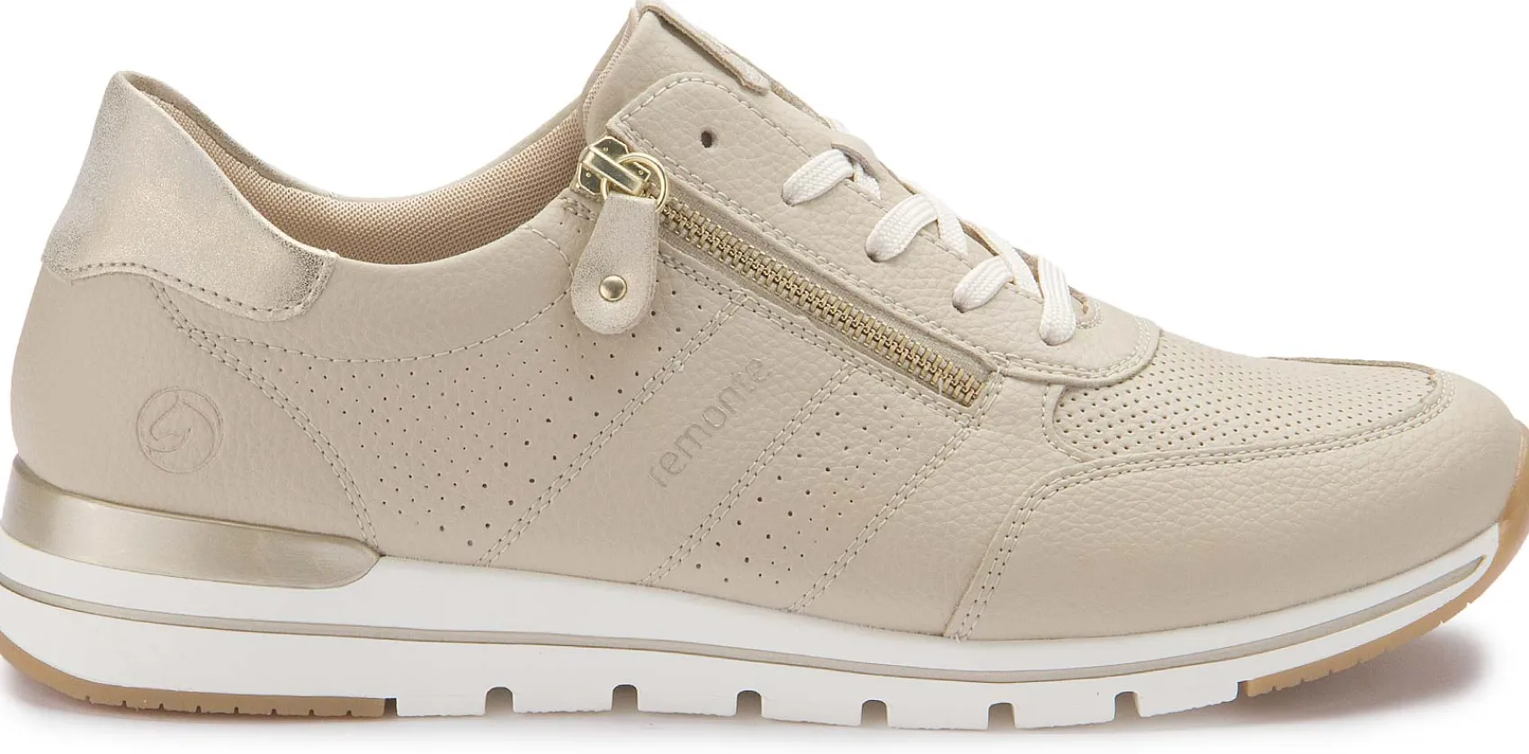 Sneaker|Schnürschuhe|Remonte Sneaker in Übergrößen Beige