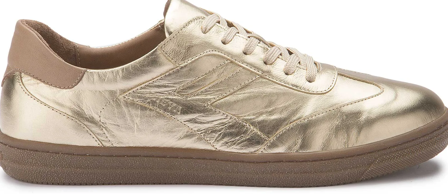 Sneaker|Schnürschuhe|Horsch Schuhe Sneaker in Übergrößen Gold