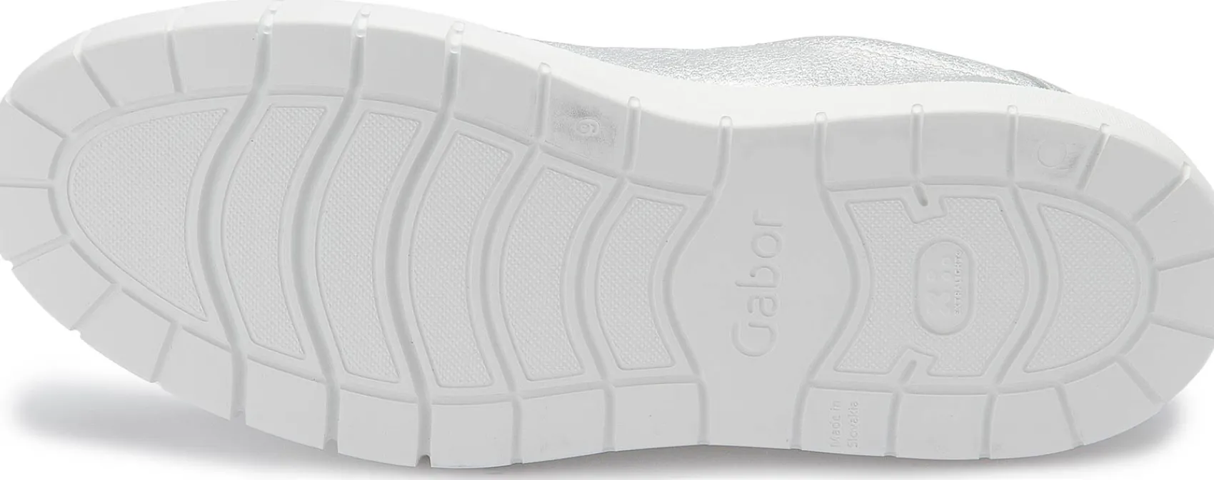 Sneaker|Schnürschuhe|Gabor Sneaker in Übergrößen Silber