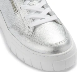 Sneaker|Schnürschuhe|Gabor Sneaker in Übergrößen Silber